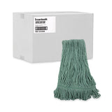 Boardwalk® Mop Head, Premium Standard Head, Cotton/Rayon Fiber, Medium, Green, 12/Carton (BWK502GNNB) Case of 12