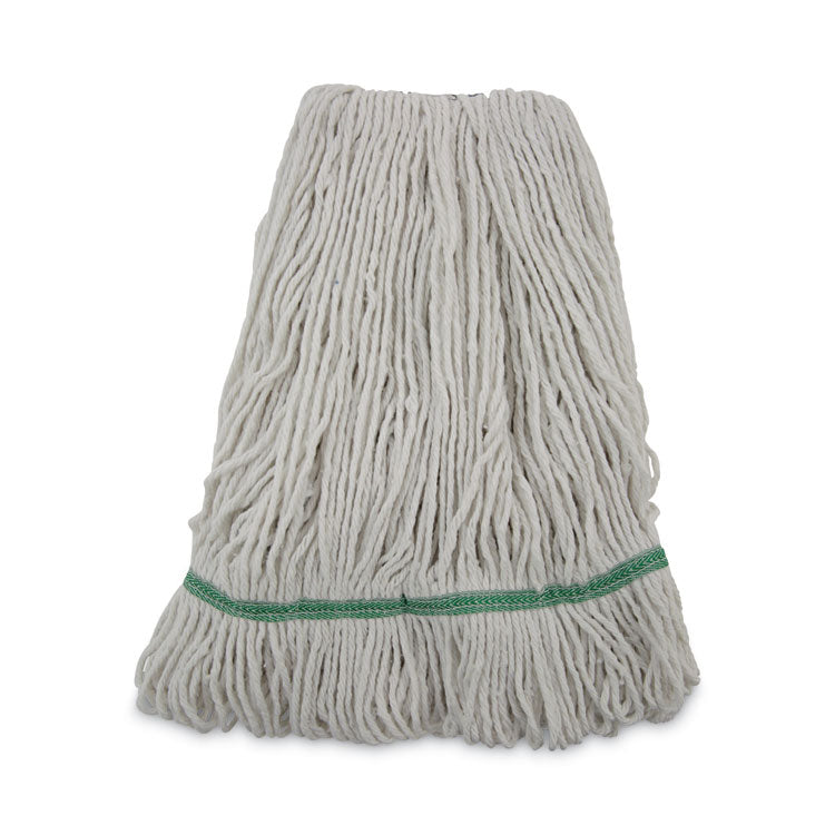 Boardwalk® Mop Head, Premium Standard Head, Cotton/Rayon Fiber, Medium, White, 12/CT (BWK502WHNB) Case of 12