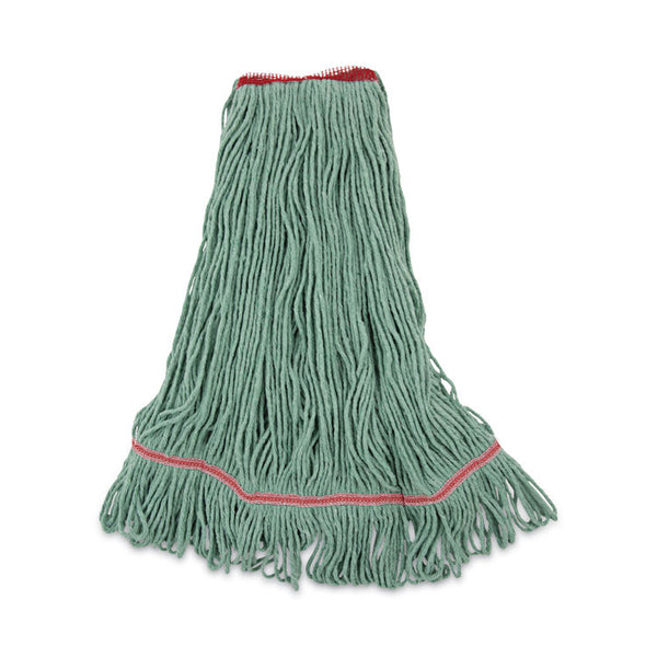 Boardwalk® Mop Head, Premium Standard Head, Cotton/Rayon Fiber, Large, Green, 12/CT (BWK503GNNB) Case of 12