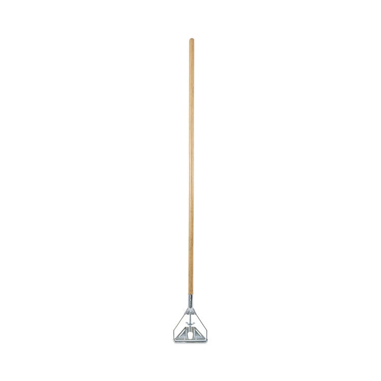 Boardwalk® Screw Clamp Metal Head Wooden Mop Handle, #20+, 1.13" dia x 62", Natural (BWK603) Each