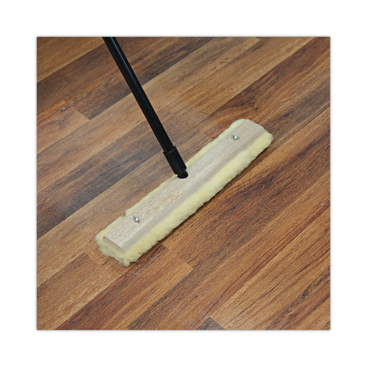 Boardwalk® Fiberglass Broom Handle, Nylon Plastic Threaded End, 1" dia x 60", Black (BWK636) Each