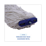 Boardwalk® Cut-End Lie-Flat Wet Mop Head, Rayon, 16oz, White (BWK716REA)