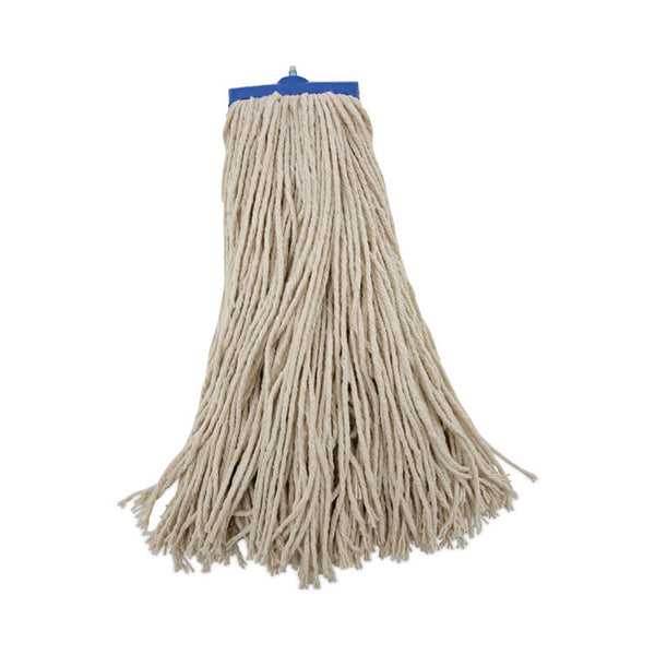 Boardwalk® Mop Head, Economical Lie-Flat Head, Cotton Fiber, 20 oz, White, 12/Carton (BWK720C) Case of 12