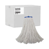 Boardwalk® Mop Head, Economical Lie-Flat Head, Rayon Fiber, 20oz, White, 12/Carton (BWK720R) Case of 12