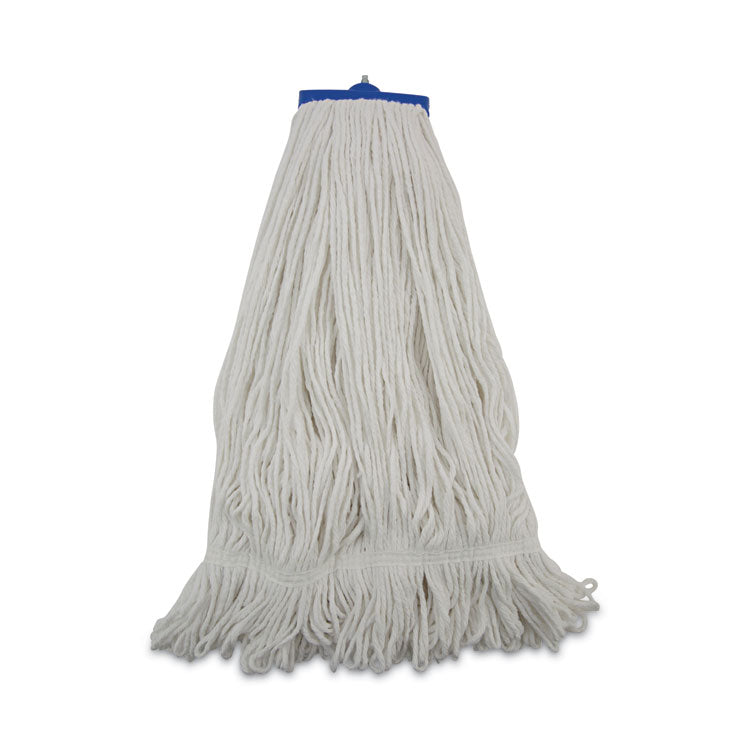 Boardwalk® Mop Head, Lie-Flat Head, Rayon Fiber, 24oz, White, 12/Carton (BWK824R) Case of 12