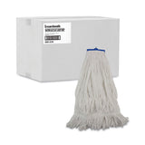 Boardwalk® Mop Head, Lie-Flat Head, Rayon Fiber, 24oz, White, 12/Carton (BWK824R) Case of 12