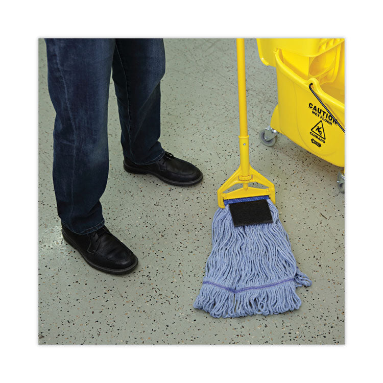 Boardwalk® Mop Head, Loop-End, Cotton With Scrub Pad, Medium, 12/Carton (BWK902BL) Case of 12
