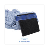 Boardwalk® Mop Head, Loop-End, Cotton With Scrub Pad, Medium, 12/Carton (BWK902BL) Case of 12