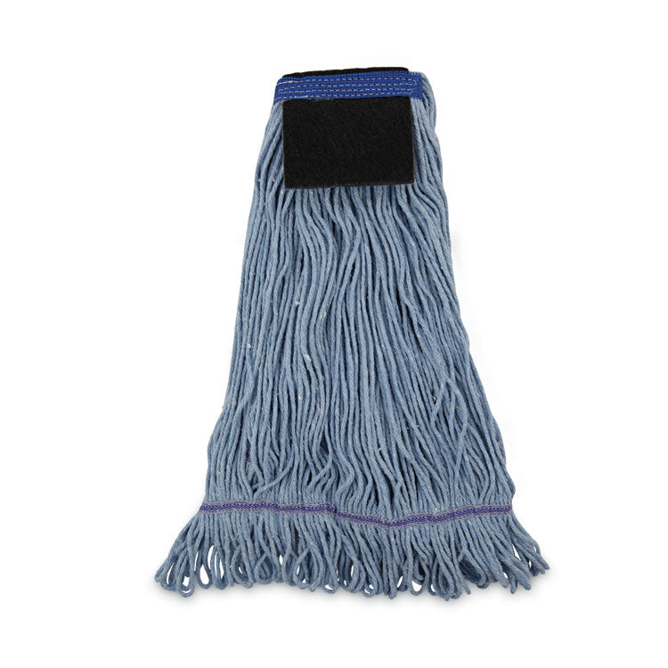 Boardwalk® Mop Head, Loop-End, Cotton With Scrub Pad, Large, 12/Carton (BWK903BL) Case of 12