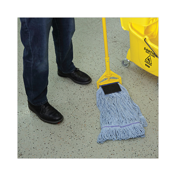 Boardwalk® Mop Head, Loop-End, Cotton With Scrub Pad, Large, 12/Carton (BWK903BL) Case of 12