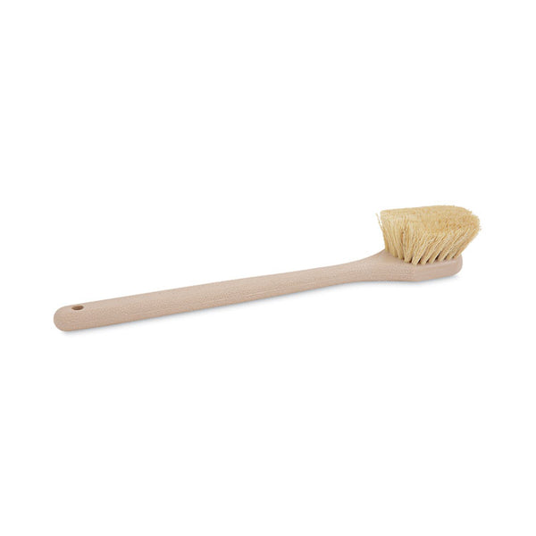 Boardwalk® Utility Brush, Cream Tampico Bristles, 5.5" Brush, 14.5" Tan Plastic Handle (BWK4220)