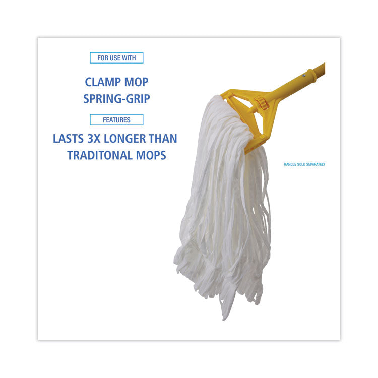 Boardwalk® Mop Head, Looped, Enviro Clean With Tailband, Large, White, 12/Carton (BWK8003) Case of 12