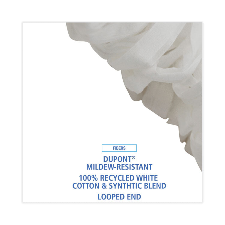 Boardwalk® Mop Head, Looped, Enviro Clean With Tailband, Large, White, 12/Carton (BWK8003) Case of 12