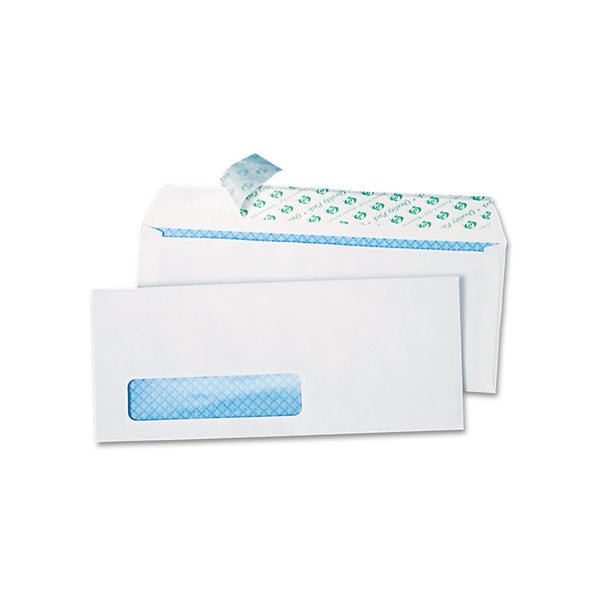 Quality Park™ Redi-Strip Security Tinted Envelope, Address Window, #10, Commercial Flap, Redi-Strip Closure, 4.13 x 9.5, White, 500/Box (QUA69222) Box of 500