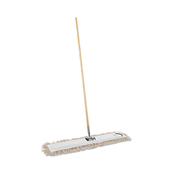 Boardwalk® Cotton Dry Mopping Kit, 36 x 5 Natural Cotton Head, 60" Natural Wood Handle (BWKM365C) Each