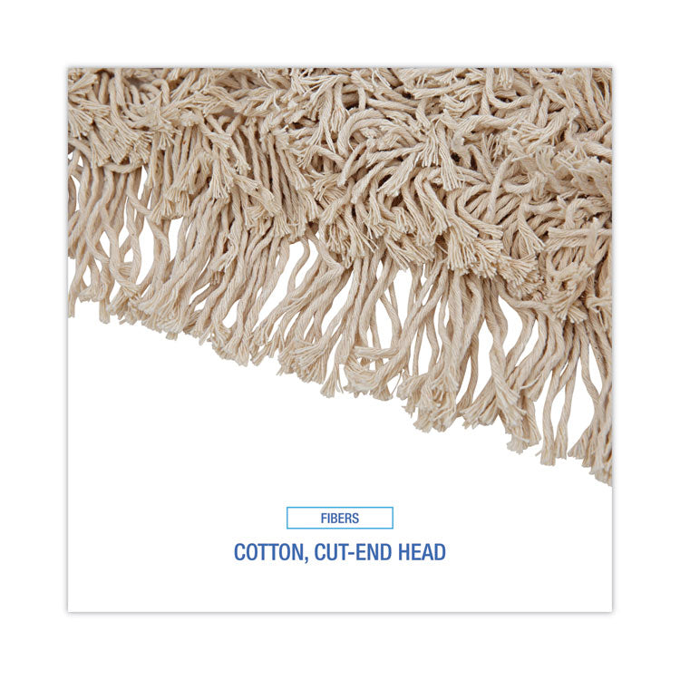 Boardwalk® Cotton Dry Mopping Kit, 36 x 5 Natural Cotton Head, 60" Natural Wood Handle (BWKM365C) Each