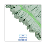 Boardwalk® Microfiber Looped-End Wet Mop Head, Large, Green, 12/Carton (BWKMWTLGCT) Case of 12