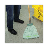 Boardwalk® Microfiber Looped-End Wet Mop Head, Large, Green, 12/Carton (BWKMWTLGCT) Case of 12