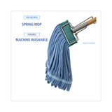 Boardwalk® Microfiber Looped-End Wet Mop Heads, Medium, Blue, 12/Carton, 12/Carton (BWKMWTMBCT) Case of 12