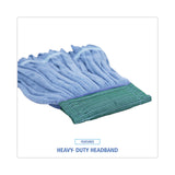 Boardwalk® Microfiber Looped-End Wet Mop Heads, Medium, Blue, 12/Carton, 12/Carton (BWKMWTMBCT) Case of 12