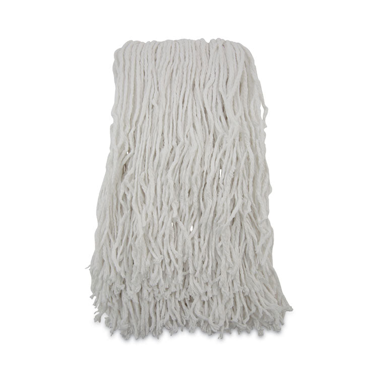 Boardwalk® Banded Rayon Cut-End Mop Heads, #24, White, 1.25" Headband, 12/Carton (BWKRM03024S)