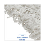 Boardwalk® Cut-End Wet Mop Heads, Rayon, White, 12/Carton (BWKRM03032S) Case of 12