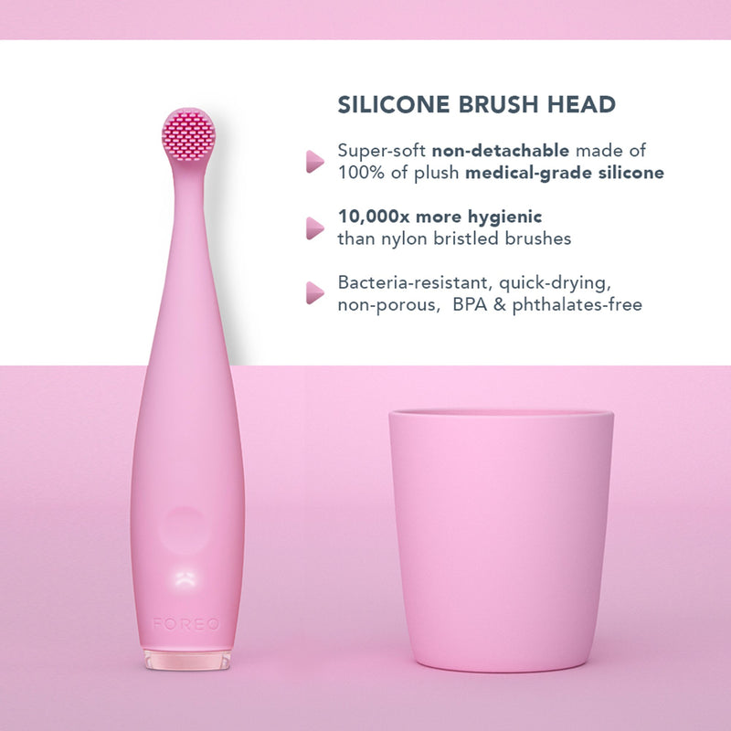 ISSA™ baby Sonic Toothbrush Pearl Pink Bunny Ages Birth to 4 Years Silicone (1252888_EA) 1/EA