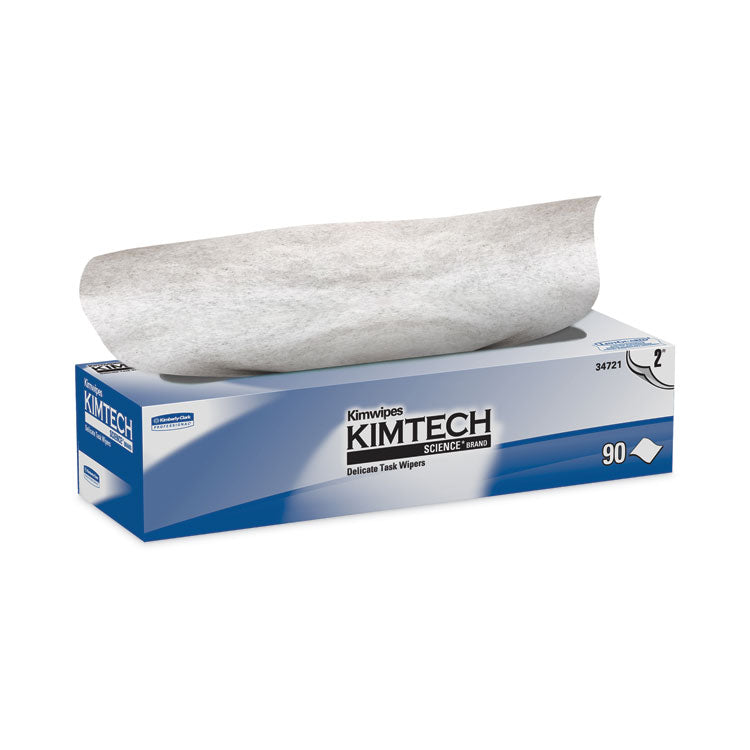 Kimtech™ Kimwipes Delicate Task Wipers, 2-Ply, 14.7 x 16.6, Unscented, White, 92/Box, 15 Boxes/Carton (KCC34721)