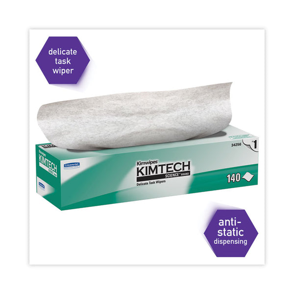 Kimtech™ Kimwipes Delicate Task Wipers, 1-Ply, 14.7 x 16.6, Unscented, White, 144/Box (KCC34256BX)