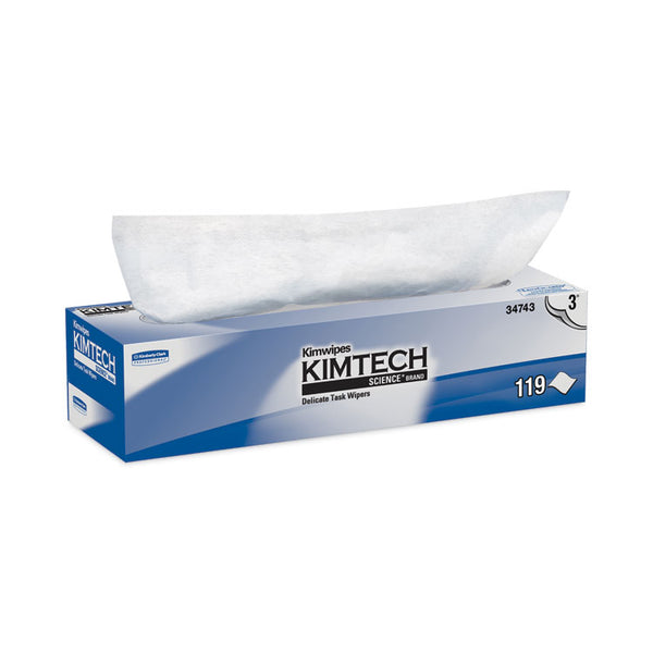 Kimtech™ Kimwipes Delicate Task Wipers, 3-Ply, 11.8 x 11.8, Unscented, White, 100/Box, 15 Boxes/Carton (KCC34743)