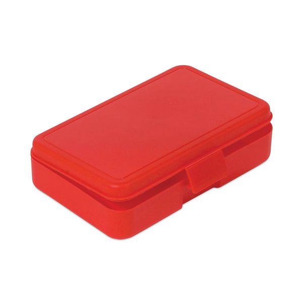 deflecto® Antimicrobial Pencil Box, 7.97 x 5.43 x 2.02, Red (DEF39504RED) Each