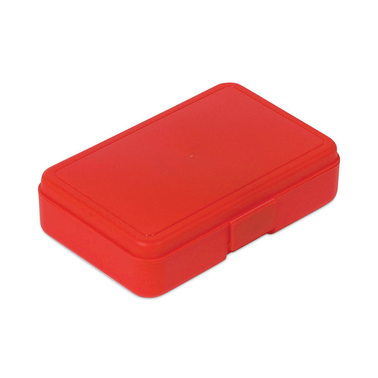 deflecto® Antimicrobial Pencil Box, 7.97 x 5.43 x 2.02, Red (DEF39504RED) Each