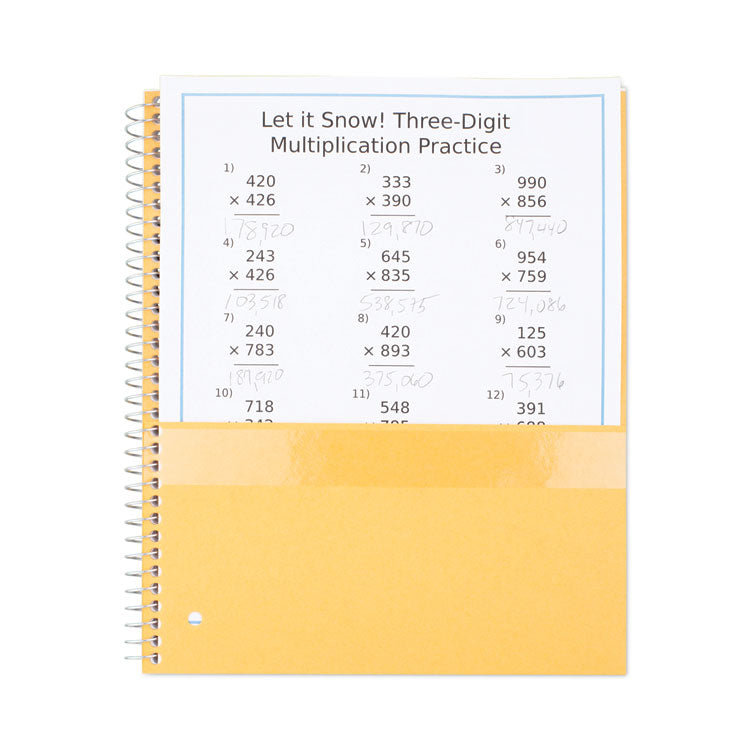 Five Star® Wirebound Notebook with Two Pockets, 1-Subject, Wide/Legal Rule, Red Cover, (100) 10.5" x 8" Sheets (MEA5200) Each