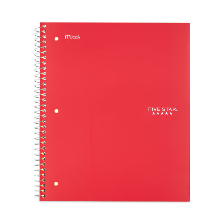 Five Star® Wirebound Notebook with Two Pockets, 1-Subject, Wide/Legal Rule, Red Cover, (100) 10.5" x 8" Sheets (MEA5200) Each