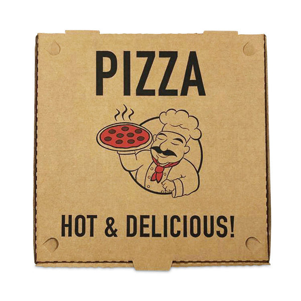 BluTable Pizza Boxes, 10 x 10 x 2, Kraft, Paper, 50/Pack (RMA661631253304) Each