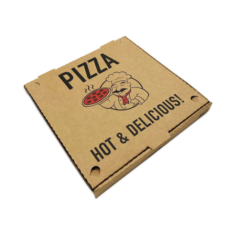 BluTable Pizza Boxes, 12 x 12 x 2, Kraft, Paper, 50/Pack (RMA661631253311)