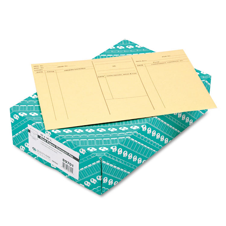 Quality Park™ Attorney's Envelope/Transport Case File, Cheese Blade Flap, Fold-Over Closure, 10 x 14.75, Cameo Buff, 100/Box (QUA89701) Box of 100