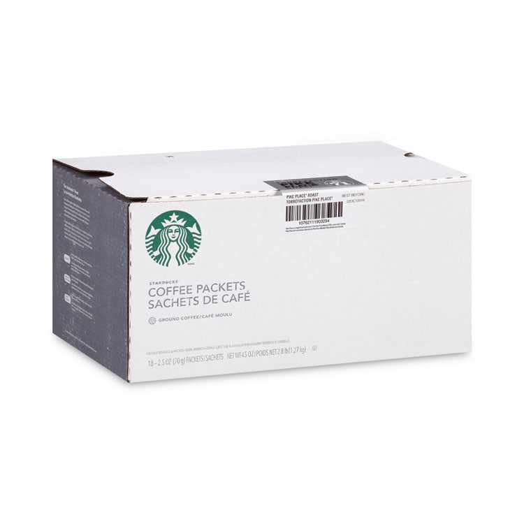 Starbucks® Coffee, Pike Place, 2.5oz, 18/Box (SBK11018197) Box of 18