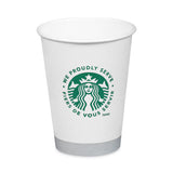 Starbucks® Hot Cups, 12 oz, White with Green Starbucks Logo, 1,000/Carton (SBK11098806)