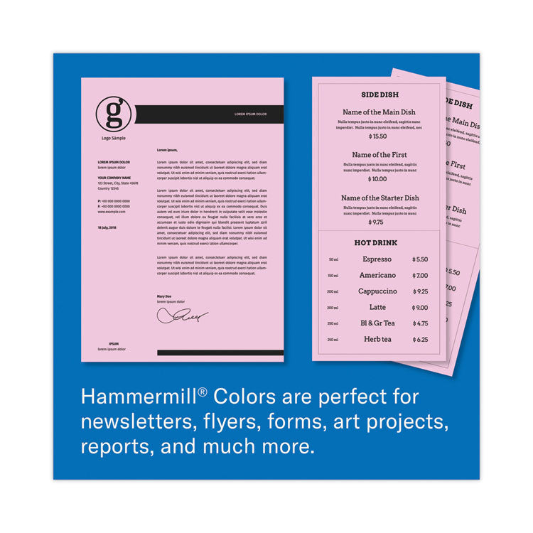 Hammermill® Colors Print Paper, 20 lb Bond Weight, 8.5 x 11, Lilac, 500/Ream (HAM102269)