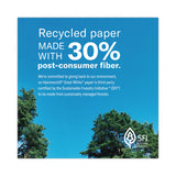 Hammermill® Great White 30 Recycled Print Paper, 92 Bright, 20 lb Bond Weight, 8.5 x 11, White, 500 Sheets/Ream, 5 Reams/Carton (HAM86710) Case of 5