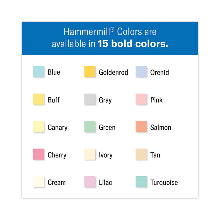 Hammermill® Colors Print Paper, 20 lb Bond Weight, 8.5 x 11, Blue, 500/Ream (HAM103309)