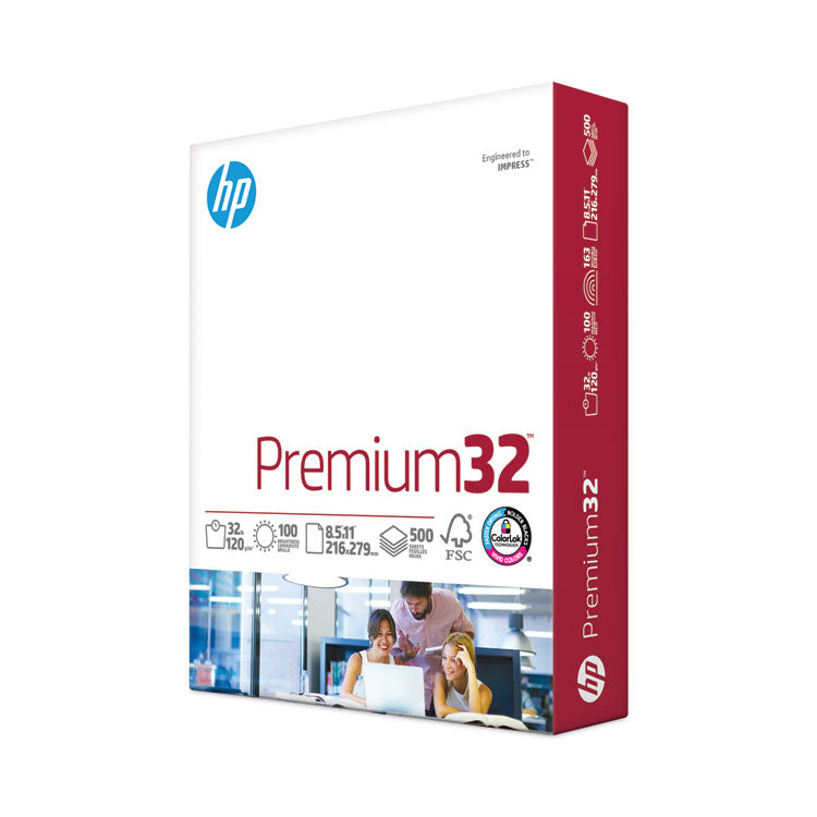 HP Premium Choice LaserJet Paper, 100 Bright, 32 lb Bond Weight, 8.5 x 11, Ultra White, 500/Ream (HEW113100)