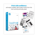 HP Papers CopyandPrint20 Paper, 92 Bright, 20 lb Bond Weight, 8.5 x 11, White, 400 Sheets/Ream, 6 Reams/Carton (HEW200010) Case of 6