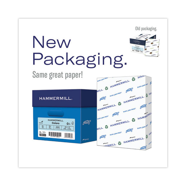 Hammermill® Colors Print Paper, 20 lb Bond Weight, 8.5 x 11, Blue, 500/Ream (HAM103309)