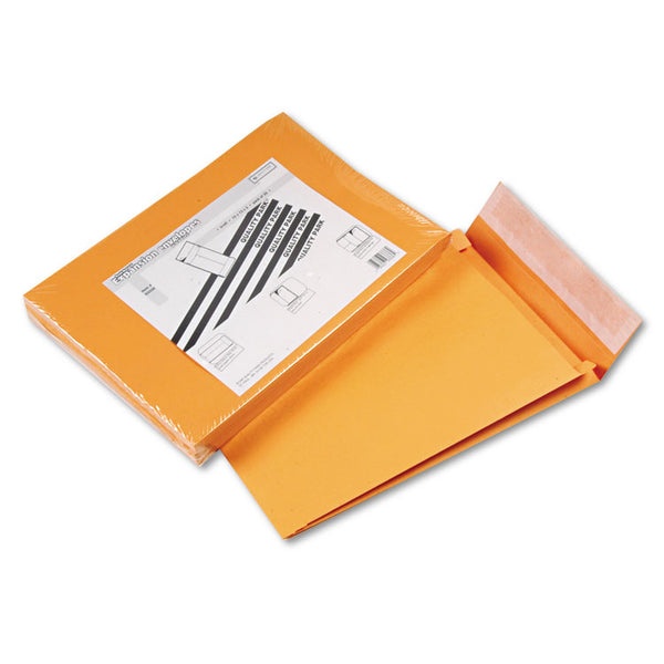 Quality Park™ Redi-Strip Kraft Expansion Envelope, #13 1/2, Square Flap, Redi-Strip Adhesive Closure, 10 x 13, Brown Kraft, 25/Pack (QUA93336) Pack of 25