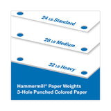 Hammermill® Premium Laser Print Paper, 98 Bright, 3-Hole, 24 lb Bond Weight, 8.5 x 11, White, 500/Ream (HAM107681)