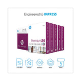 HP Papers Premium24 Paper, 98 Bright, 24 lb Bond Weight, 8.5 x 11, Ultra White, 500 Sheets/Ream, 5 Reams/Carton (HEW115300)