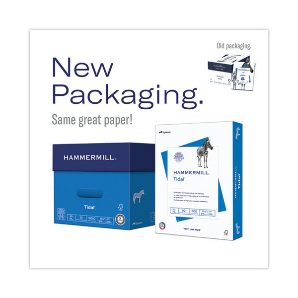 Hammermill® Tidal Print Paper Express Pack, 92 Bright, 20 lb Bond Weight, 8.5 x 11, White, 2,500 Sheets/Carton (HAM163120)