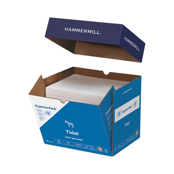 Hammermill® Tidal Print Paper Express Pack, 92 Bright, 20 lb Bond Weight, 8.5 x 11, White, 2,500 Sheets/Carton (HAM163120)